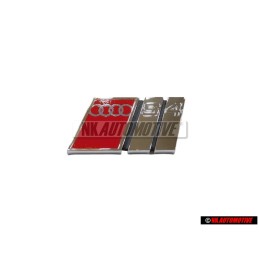 Audi Original S4 Frente Rotulo Insignia Emblema Cromo Rojo - 8D0853736C 2ZZ