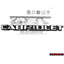 VW Original CABRIOLET Trasero Rotulo Insignia Emblema - 155853687F GX2