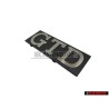 VW Original GTD Frente Rotulo Insignia Emblema Plata Cepillada - 171853679D