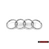 Audi Original Anillos Frente Simbolo Insignia Emblema Cromo - 443853605