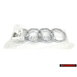 Audi Original Anillos Frente Simbolo Insignia Emblema Cromo - 443853605