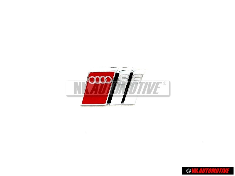 Audi Original S6 Volante Rotulo Insignia Emblema Cromo Rojo - 4B0419685
