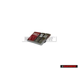 Audi Original S6 Volante Rotulo Insignia Emblema Cromo Rojo - 4B0419685