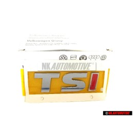 VW Original TSI Trasero Rotulo Insignia Emblema Cromo Rojo - 5G0853675A JZQ
