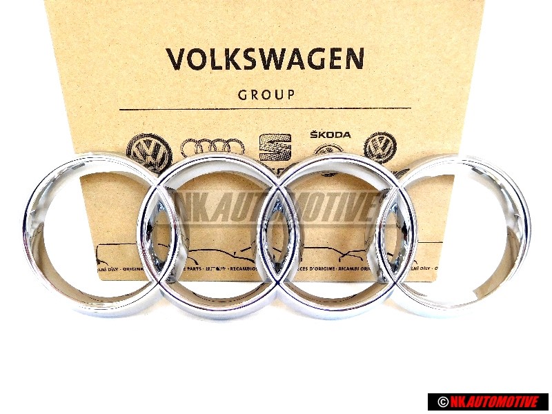 Audi Original Anillos Frente Simbolo Insignia Emblema Cromo - 8Z0853605 2ZZ