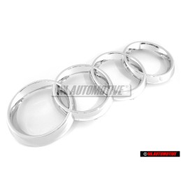 Audi Original Anillos Frente Simbolo Insignia Emblema Cromo - 8Z0853605 2ZZ