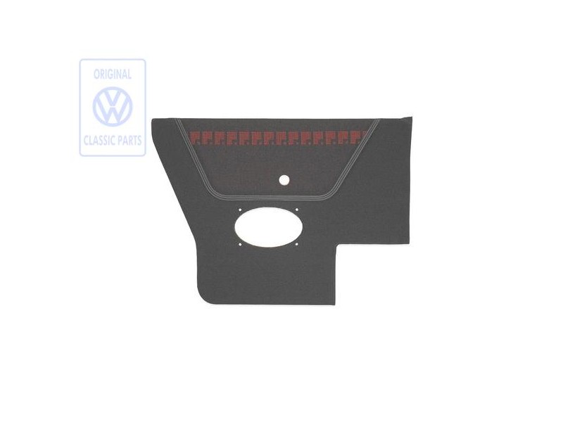 VW Original Revestimiento Lateral (Tela) Negro/Rojo - 155867043BEBYT