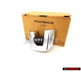 VW Original GTI Volante Rotulo Insignia Emblema Aluminio - 5K0419685P UTF