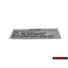 VW Original Adhesivo - 6U0010089C