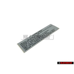 VW Original Adhesivo - 6U0010089C