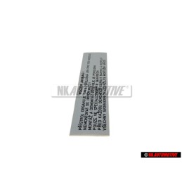 VW Original Adhesivo - 6U0010089C