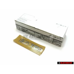 VW Original 2.0 TDI Trasero Rotulo Insignia Emblema Cromo Rojo - 3C0853675F GQF