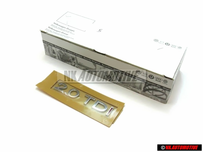 VW Original 2.0 TDI Trasero Rotulo Insignia Emblema Cromo Rojo - 3C0853675F GQF