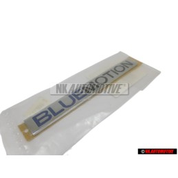 VW Original BLUE MOTION Trasero Rotulo Insignia Emblema Cromo - 6Q0853675R WWS