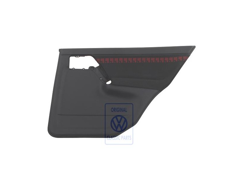 VW Original Revestimiento Puerta (Tela) Negro/Rojo - 1H4867212BDECZ