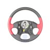 VW Original Volante Direccion (Cuero) Negro Satinado/Rojo Flash - 1H0419091AMEQZ