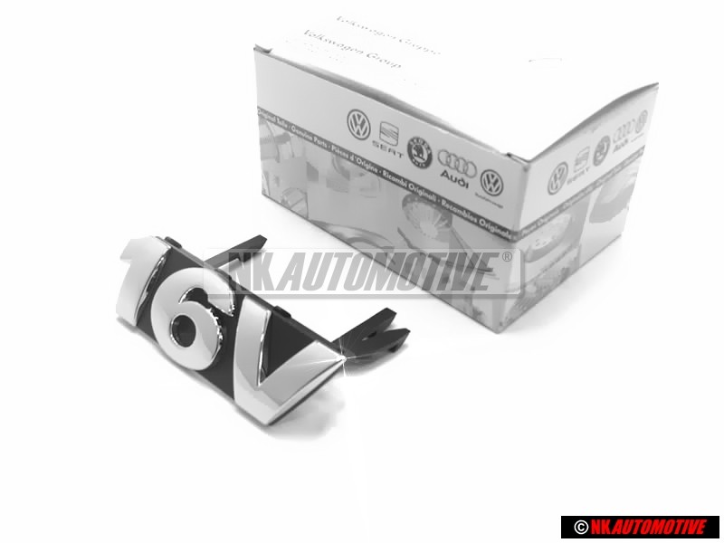 VW Original 16V Frente Rotulo Insignia Emblema Cromo - 6X0853679 FDY