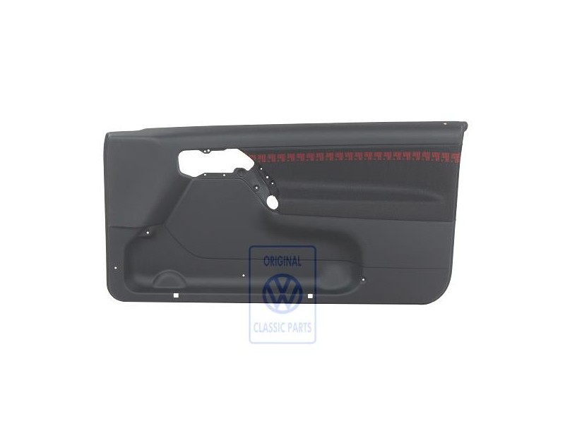 VW Original Revestimiento Puerta (Tela) Negro/Rojo - 1H3867012APECZ