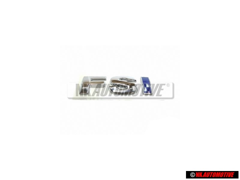 VW Original FSI Trasero Rotulo Insignia Emblema Cromo Azul - 6E0853675B HCE