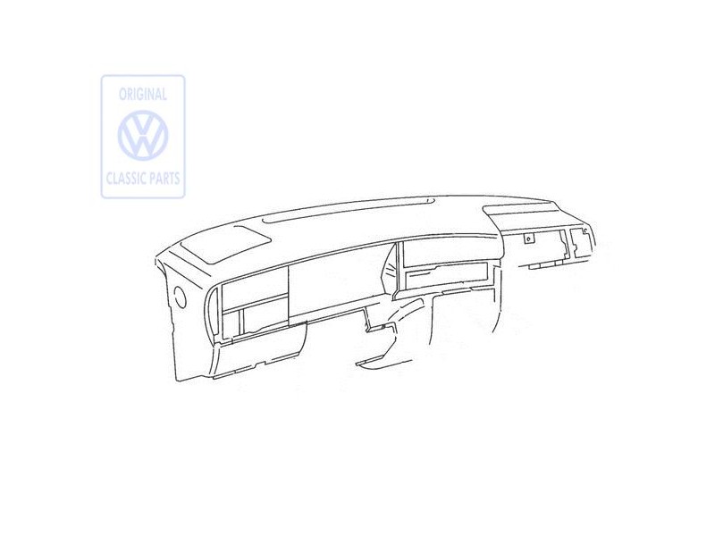 VW Original Tablero Instrumentos, Acolchad Azul Mauricio - 1H6857003Q H45