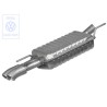 VW Original Silenciador Final - 1H6253609AL