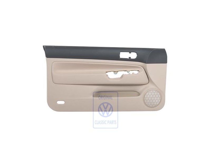 VW Original Revestimiento Puerta (Tela) Negro/Beige Claro - 1J3867011BQHRR