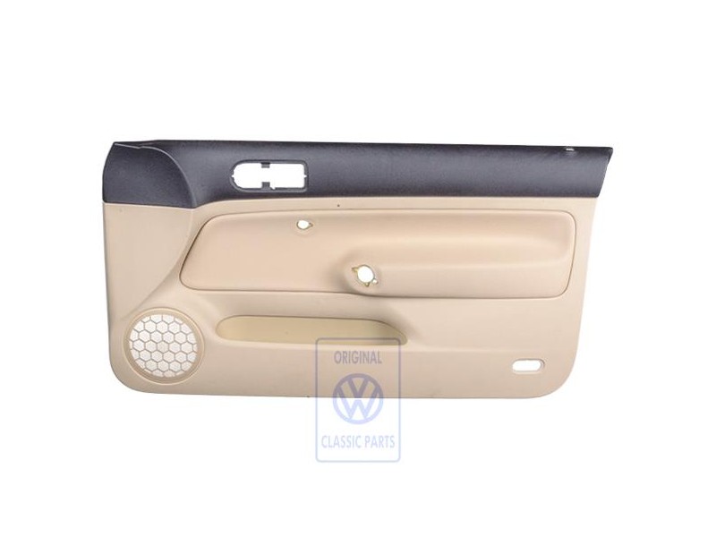 VW Original Revestimiento Puerta Tela Negro/Beige Claro - 1J3867012CCHRR