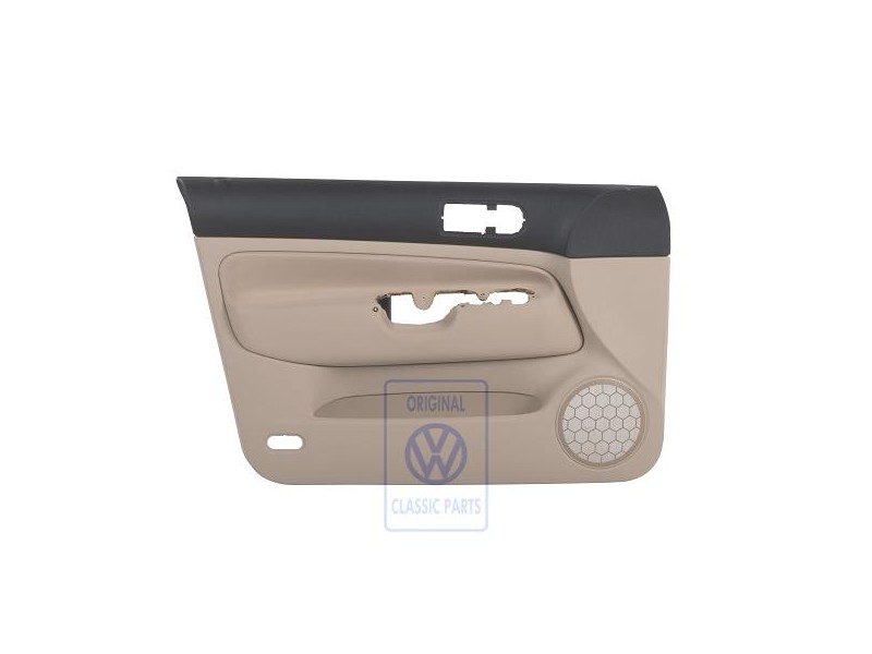 VW Original Revestimiento Puerta (Tela) Negro/Beige Claro - 1J4867011CKREL