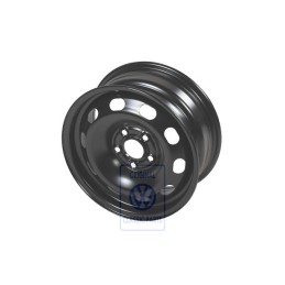 VW Original Llanta De Acero Negro Rally - 1J0601027P 03C