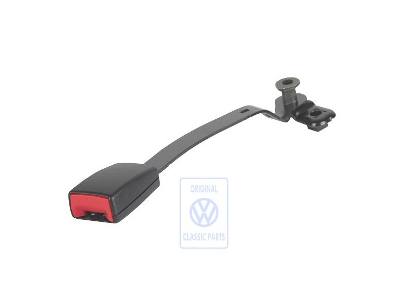 VW Original Cierre De Cinturon Negro Satinado/Rojo Fuego - 1J3858472T FCN