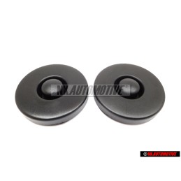 2x VW Original Capuchon Negro Satinado - 171412359 01C