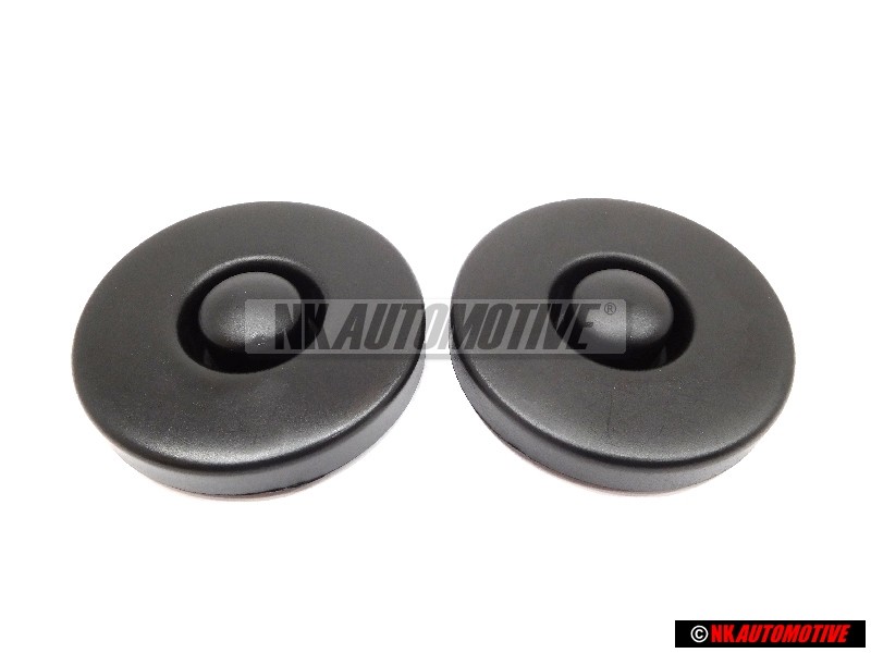2x VW Original Capuchon Negro Satinado - 171412359 01C