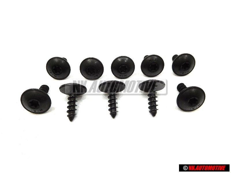 10x VW Original Tornillo P.Chapa Hexag.Int.Red - N 90974701