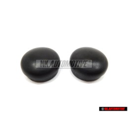 2x VW Original Capuchon Negro Satinado - 1J0955205A 9B9