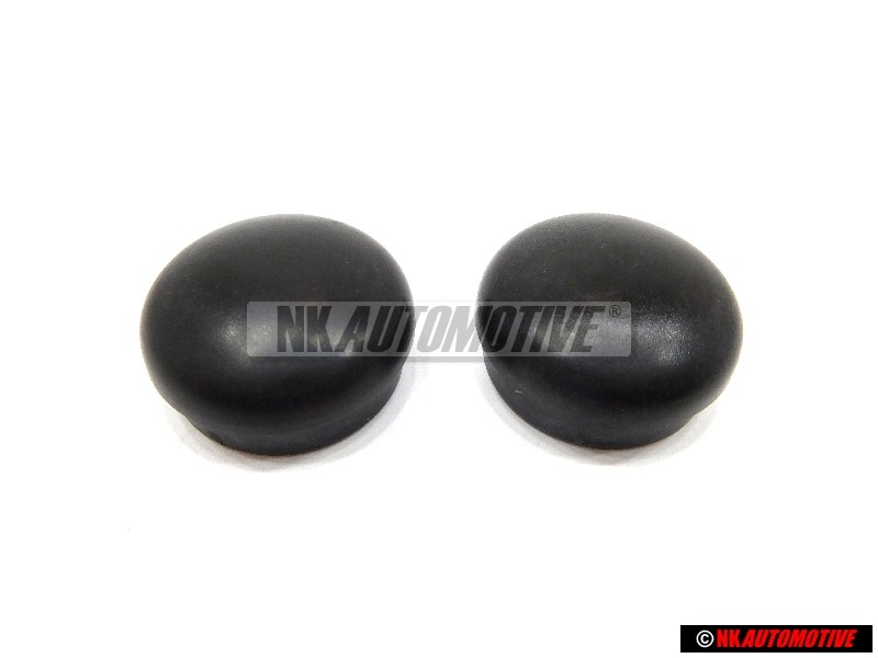 2x VW Original Capuchon Negro Satinado - 1J0955205A 9B9