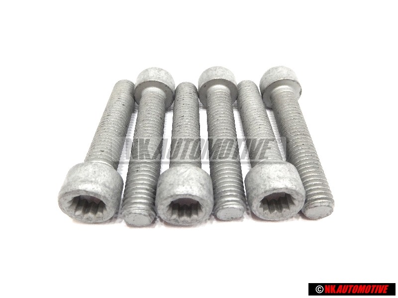 6x VW Original Tornillo Cilindrico Con Cabeza De Estrella Interior - N 90991102