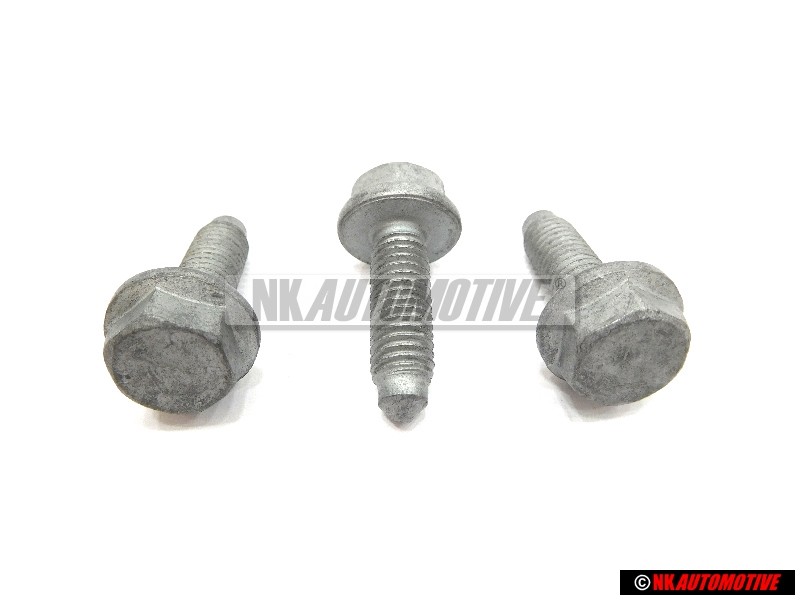 3x VW Original Tornillo Hexagonal Con Collar - N 10127707