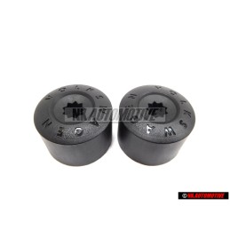 2x VW Original Capuchon P. Tornillo Rueda Negro Satinado - 3C0601173 9B9
