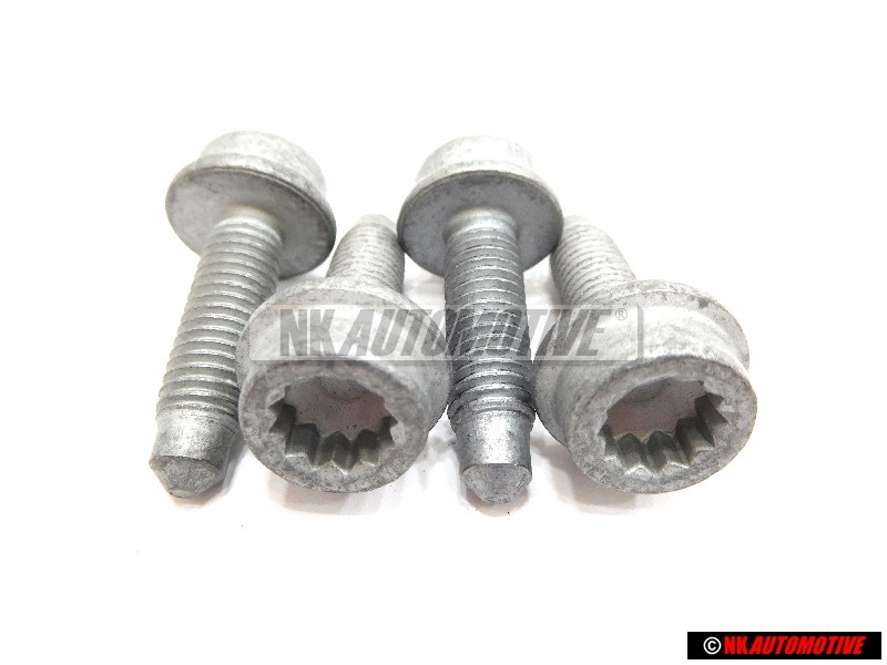 4x VW Original Tornillo Cuello Cilindro Con Cabeza De Estrella - N 10719301