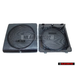 2x VW Original Recubrimiento Altavoz Negro Satinado - 191867149 LN8
