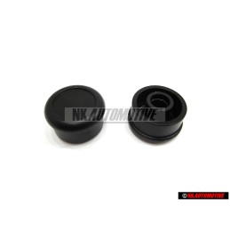 2x VW Original Boton Negro Satinado - 191857520A 01C