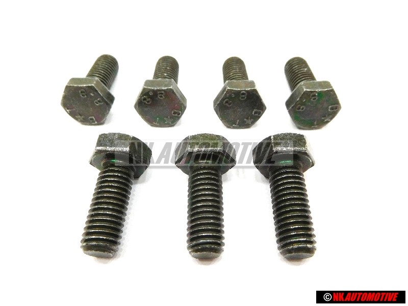 7x VW Original Tornillo Hexagonal - N 01024016