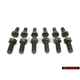 12x VW Original Tornillo Hexagonal - N 01024016