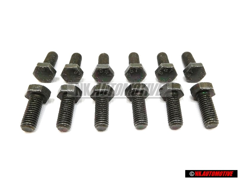12x VW Original Tornillo Hexagonal - N 01024016