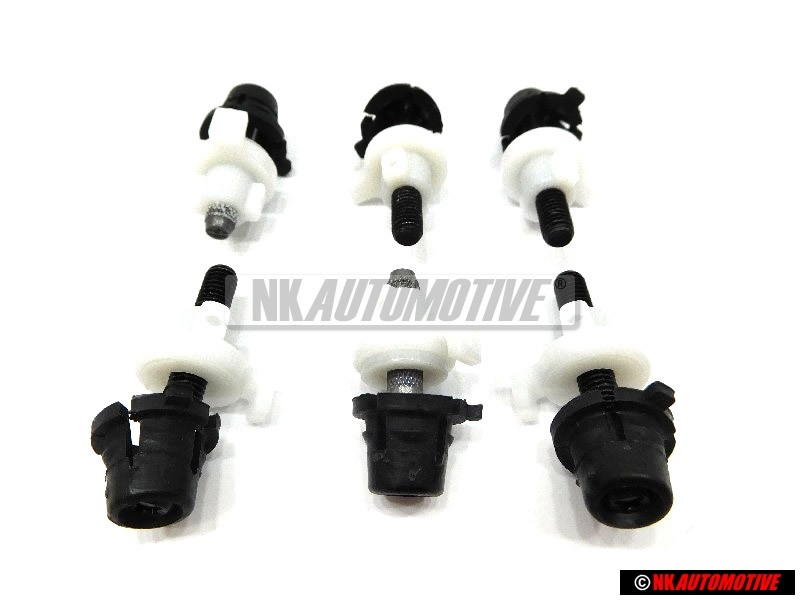 2x VW Original 1 Juego Piezas Fijacion Para Faro Adicional En Calandra - 1919981