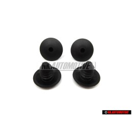 4x VW Original Tapon Negro Satinado - 191867199 9B9