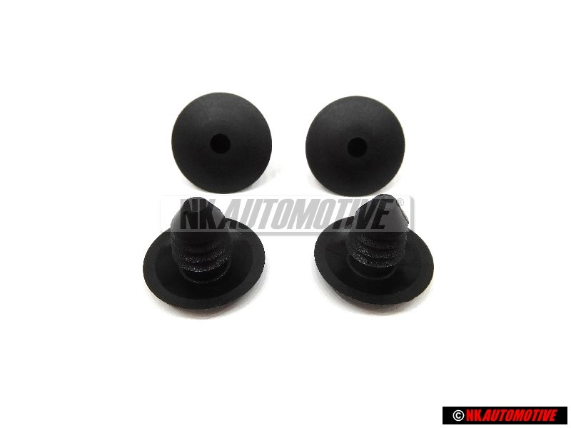 4x VW Original Tapon Negro Satinado - 191867199 9B9