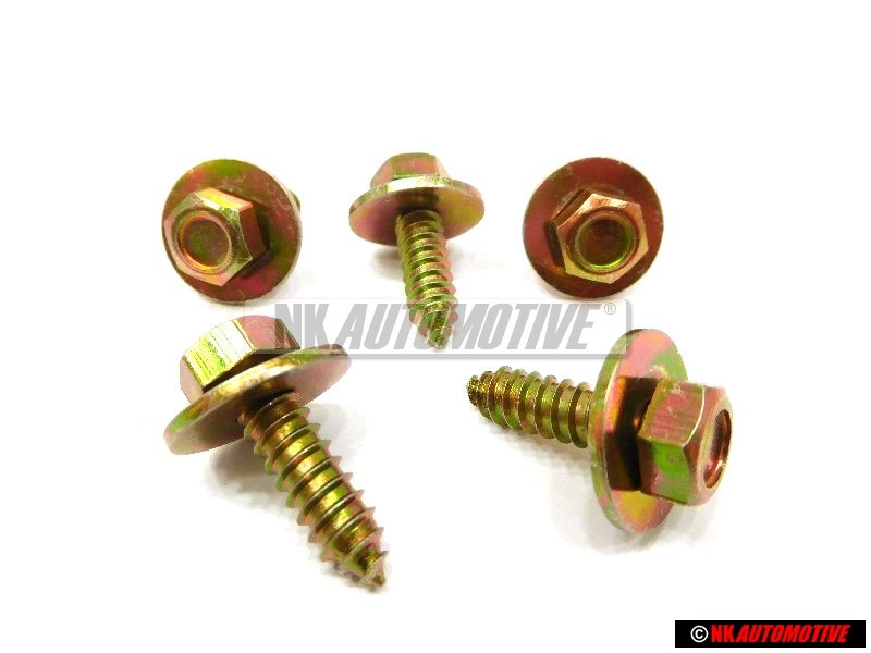 5x VW Original Tornillo Hexagonal Chapa(Comb) - 311821143