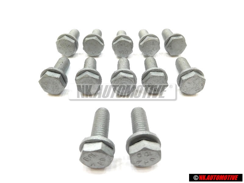 12x VW Original Tornillo Hexagonal (Combinado) - N 90758902