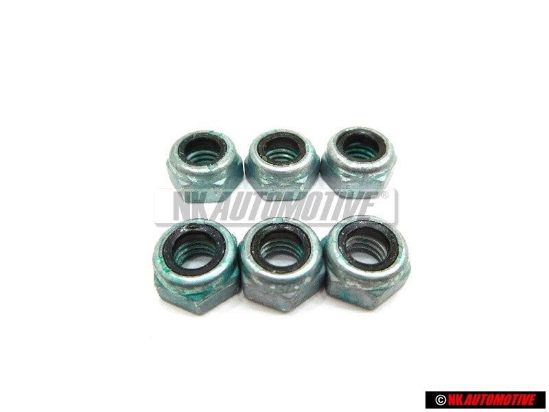 6x VW Original Tuerca Hexag., Autoblocante - N 01118312
